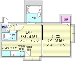 フラットJ中島公園西の物件間取画像